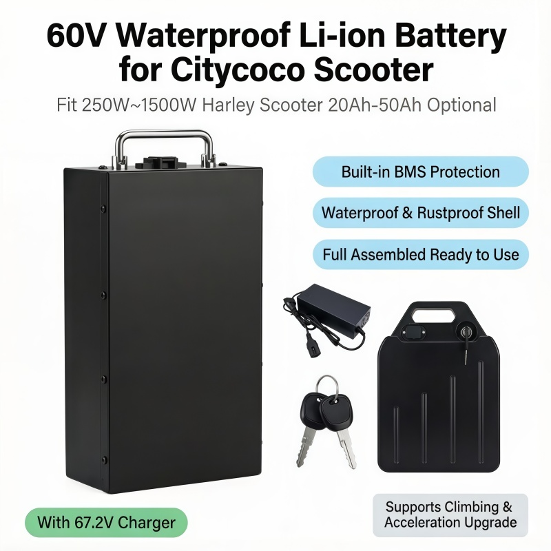 Быстросъемная литиевая батарея – обзор и цена 60V 50Ah Electric Scooter Battery