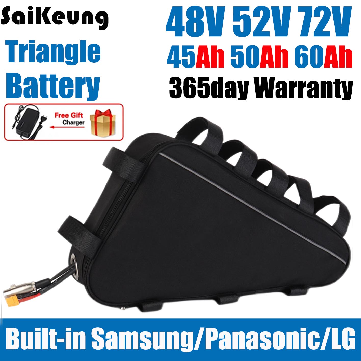 Электрический велосипед Cham T – обзор и цена 72V 50Ah 21700 Lithium Battery