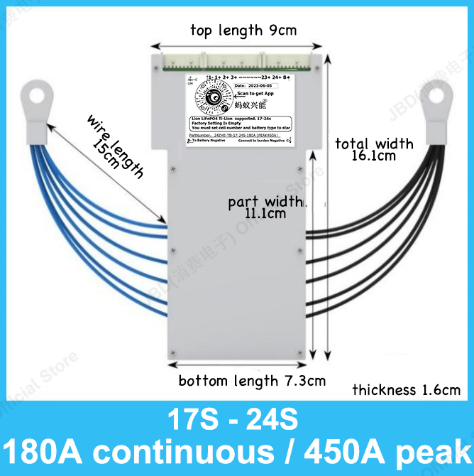 Плата защиты ANT BMS 17S-24S 8 – обзор и цена 84V 50A Smart Bms Bluetooth